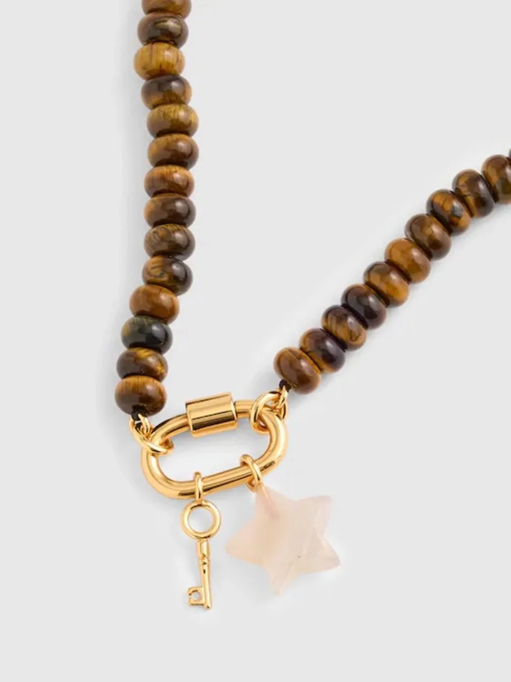 Madewell Semiprecious Beaded Carabiner Charm Necklace - Picture 2 of 6